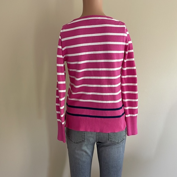 Gap summer long sleeve top size xs pink/white strip - Picture 3 of 4
